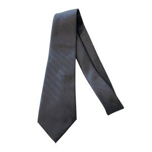Van Heusen Neck Tie Standard Size Solid Black 100% Polyester Professional Career